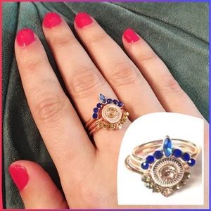 Rose Gold Celestial Theme Stacked Rings